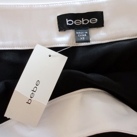 bebe Black and White Silk Blouse - Picture 5 of 7